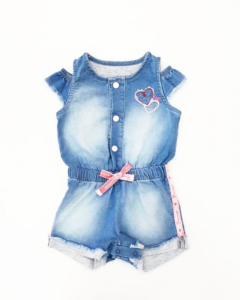 imagem MACACAO MEIA MANGA BABY PARAISO 10697 JEANS