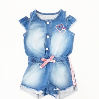 imagem MACACAO MEIA MANGA BABY PARAISO 10697 JEANS