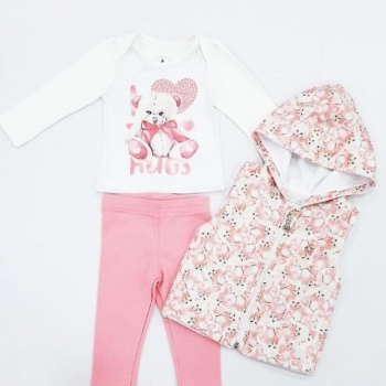 imagem A111 CONJUNTO BABY BODY, LEGGING E COLETE AÇUCENA