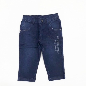 imagem A235 CALCA INFANTIL EM JEANS C/ ELASTANO ONDA MARINHA