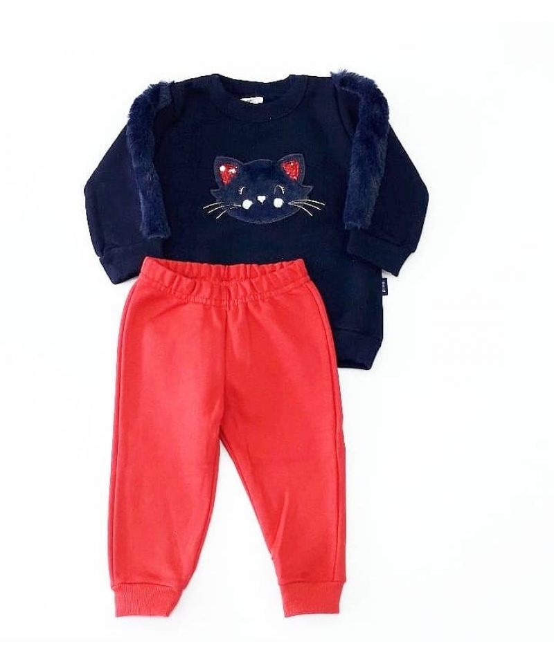 imagem CONJUNTO BEBE 42122 PULLA BULLA MARINHO E VERMELHO