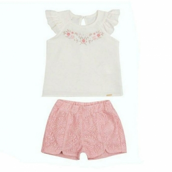 imagem CONJUNTO BABY 10066 ROSA CORAL PARAISO