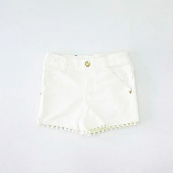 imagem SHORTS EM SARJA COM STRETCH CREME AÇUCENA INFANTIL A2439