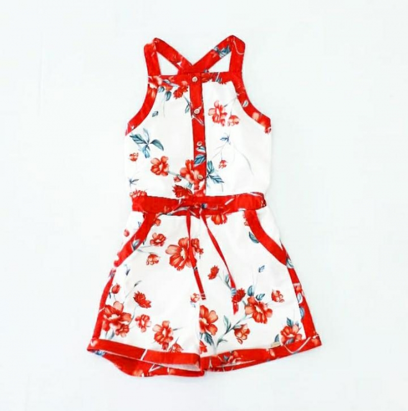 imagem MACACAO INFANTIL PETIT CHERIE RED FLORAL VERMELHO 32016