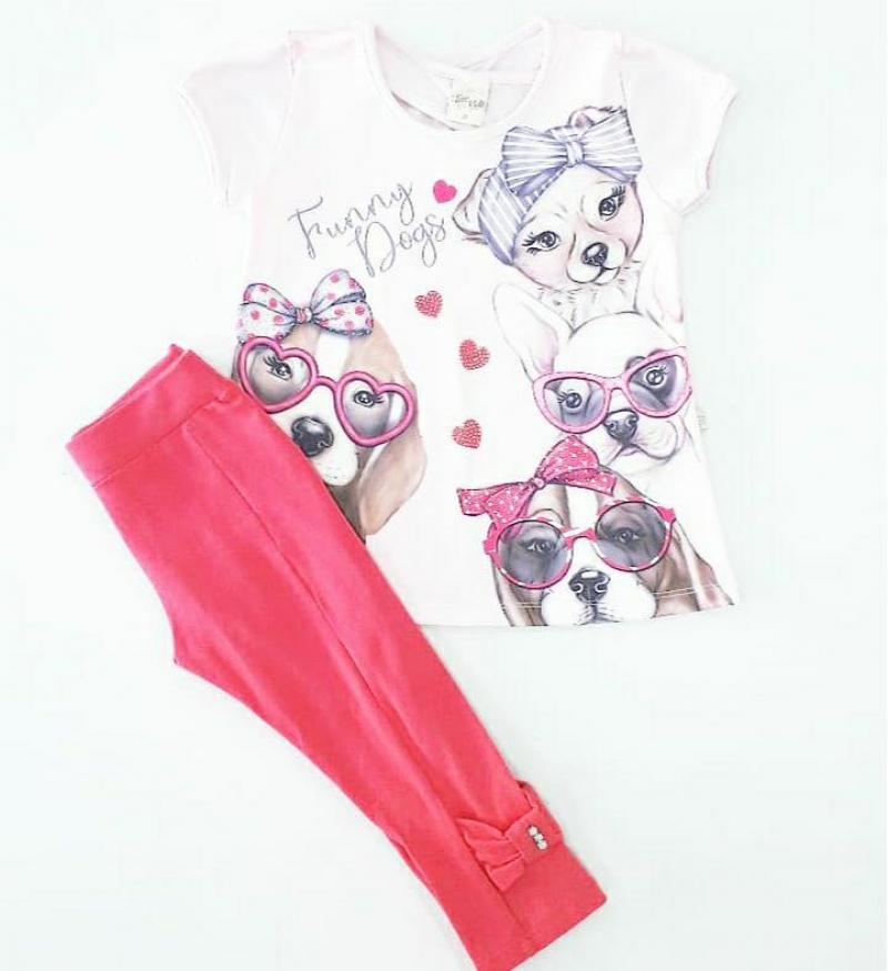 imagem CONJUNTO DOGS BLUSA E LEGGING TIMEKIDS INFANTIL 6234