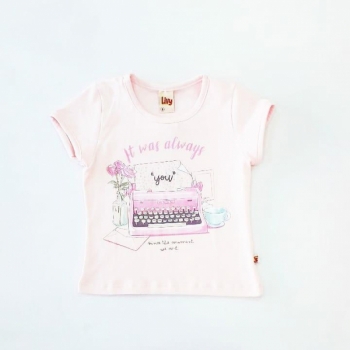 imagem BLUSA ALWAYS MANGA CURTA ROSA BEBE LIVY INFANTIL 6100