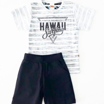 imagem CONJUNTO HAWAII MANGA CURTA E SHORTS MENINO LIVY 6158