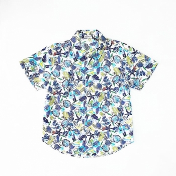 imagem CAMISA SOCIAL MANGA CURTA ESTAMPA FLORAL LAZY INFANTIL 229