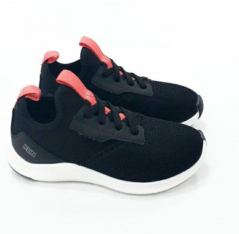 imagem 247003 TENIS FLASH PRETO/CORAL KLIN INFANTIL