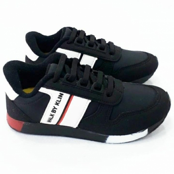 imagem 178075 TENIS WALK PRETO/BRANCO/VERMELHO KLIN INFANTIL