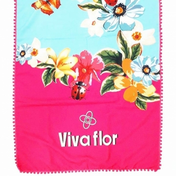 imagem 1312 TOALHA INFANTIL FLORES PINK VIVA FLOR 