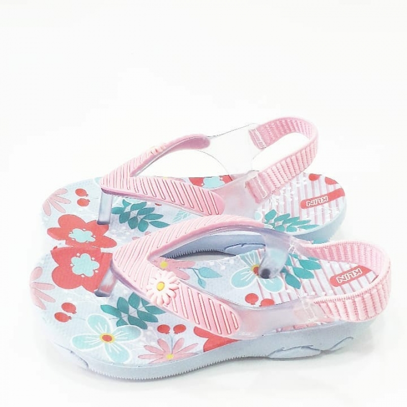 imagem 442091000 CHINELO ACQUA PRINT AZUL CLARO ROSA KLIN