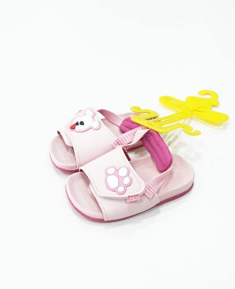 imagem 207020000 CHINELO SUMMER ROSA BB PINK CARINHA COM ELÁSTICO KLIN