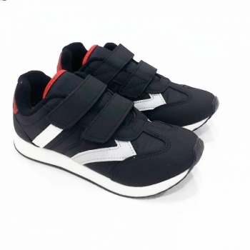 imagem 178095 TENIS WALK PRETO/CINZA/VERMELHO KLIN INFANTIL