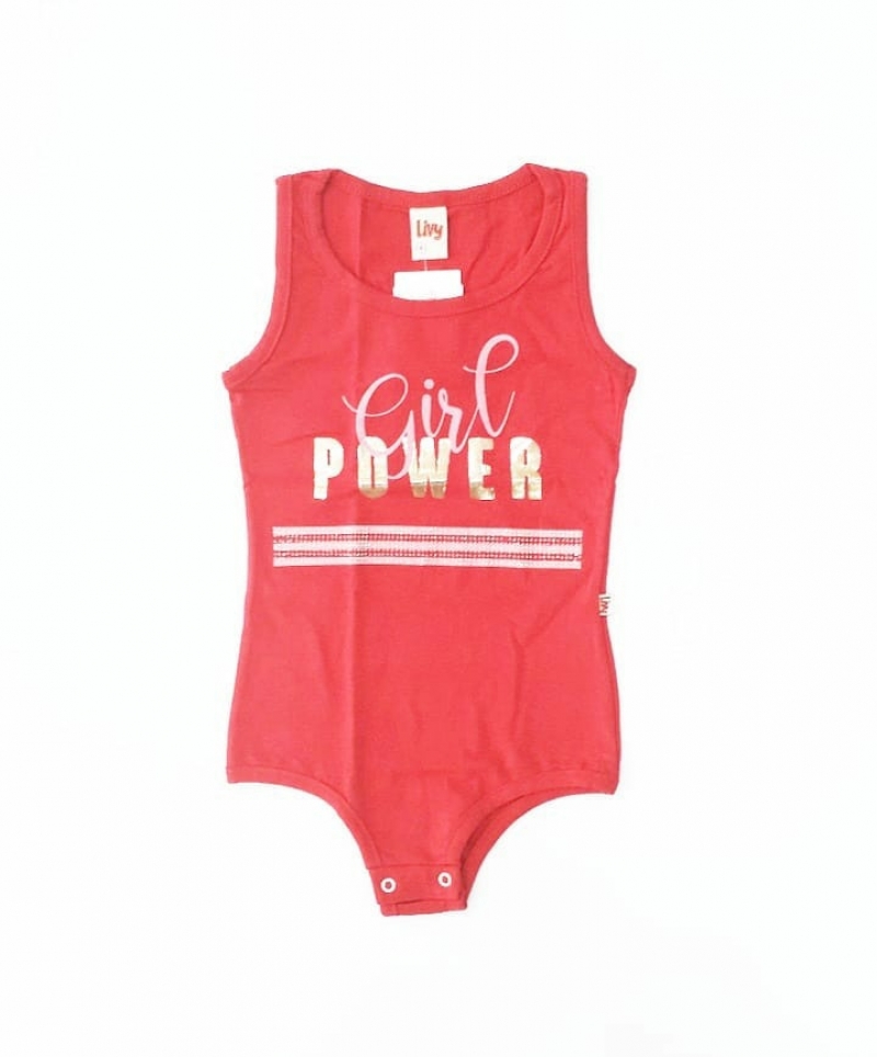 imagem 6696 BODY REGATA INFANTIL VERMELHO ESTAMPADO LIVY