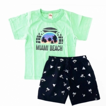 imagem 6751 CONJUNTO MIAMI BEACH VERDE PRETO  LIVY