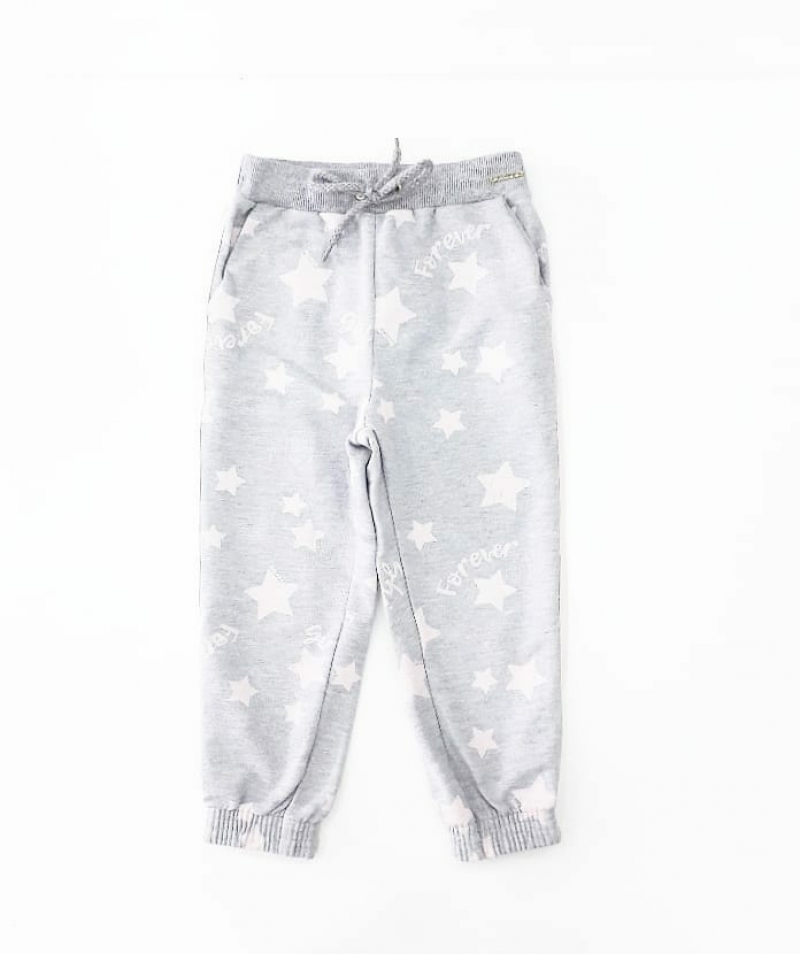 imagem A2589 CALÇA JOGGING MOLETOM MESCLA ESTRELAS AÇUCENA