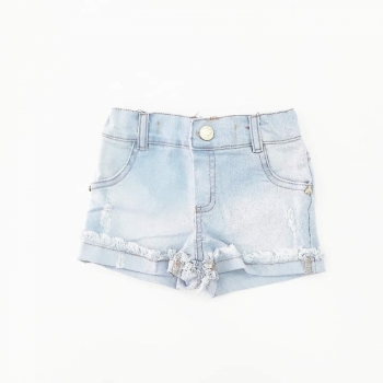 imagem A2584 SHORTS EM JEANS CLARO COM REGULAGEM  AÇUCENA