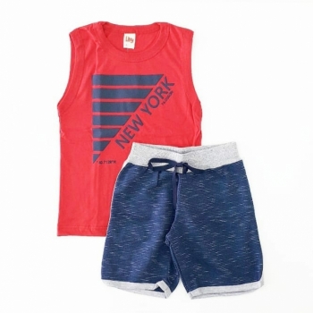 imagem 6760 CONJUNTO NEW YORK REGATA E BERMUDA VERMELHO LIVY