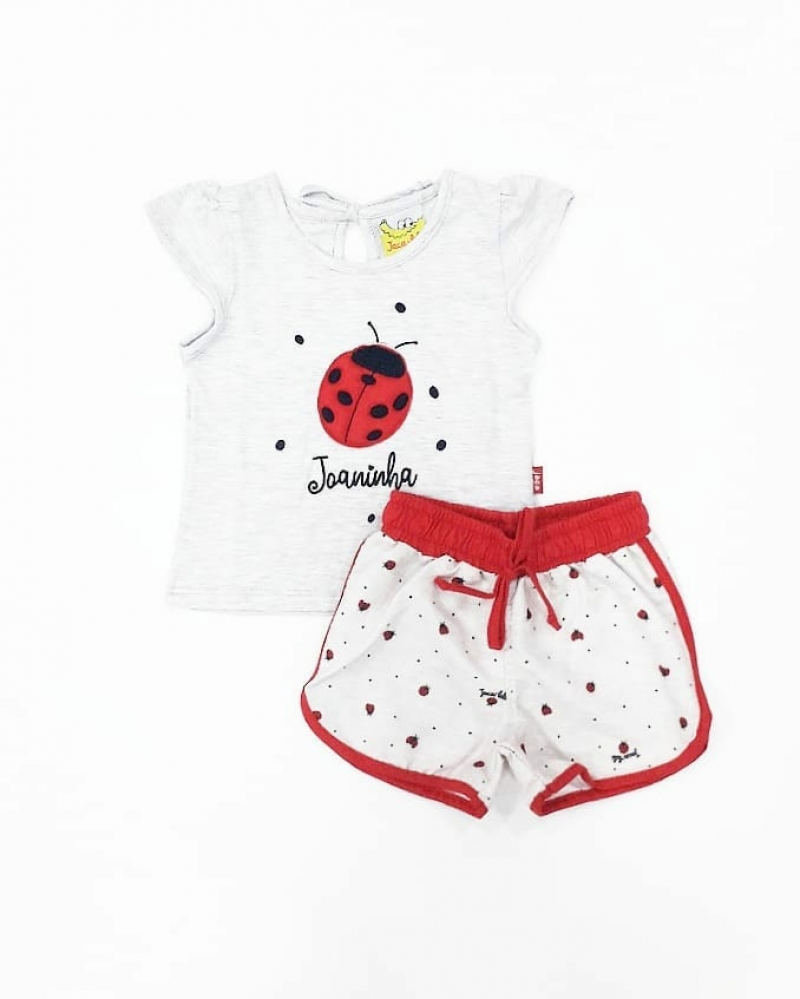 imagem 44949 CONJUNTO BLUSA E SHORTS  JOANINHA MESCLA  JACA  LELÉ