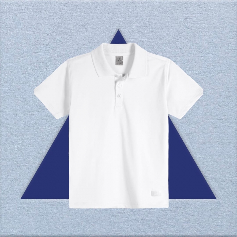 imagem 10210824 CAMISA POLO VERÃO INFANTIL BRANCO MASCULINA TIGOR