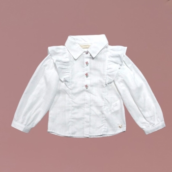 imagem CAMISA COM BORDADO LINHO BRANCO PETIT CHERIE 22004