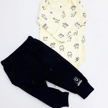 imagem A159 CONJUNTO.MOLETOM INFANTIL BEBE ONDA MARINHA