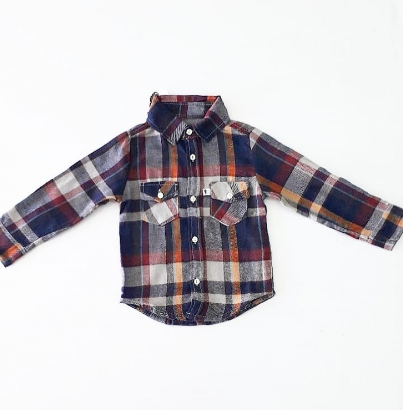 camisa flanela infantil