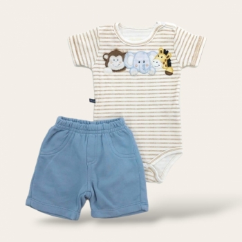 imagem 0967 CONJUNTO BODY C/ SHORTS SUEDINE/MOLETOM OTTON AZUL UPI ULI