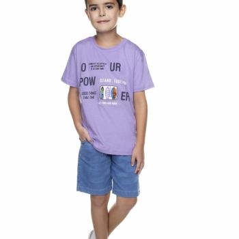 imagem 28142 CAMISETA OUR POW MEIA MALHA HAVE FUN LILAS