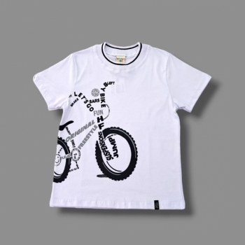 imagem 28124 CAMISETA BIKER MEIA MALHA HAVE FUN BRANCO