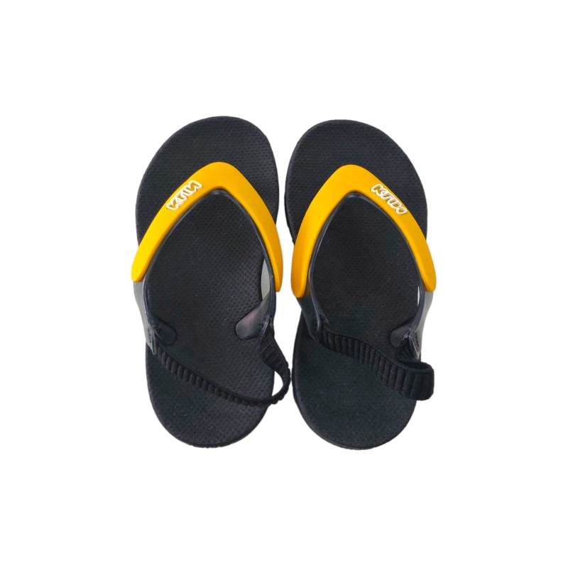 imagem 442119 CHINELO INFANTIL KLIN ACQUA PRINT PRETO/AMARELO