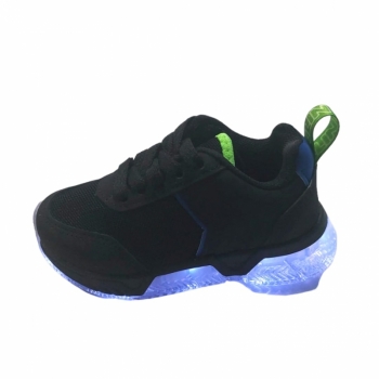 imagem TENIS LIGHT PRETO/CIANO/VERDE NEON KLIN LED - 604045