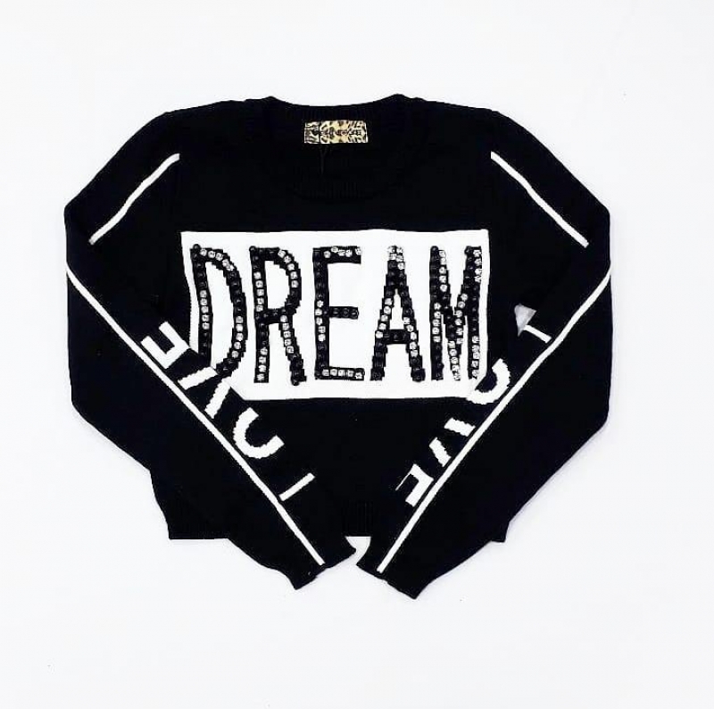 imagem BLUSA TRICOT DREAM BORDADO PERFUMARIA 21212 PRETO